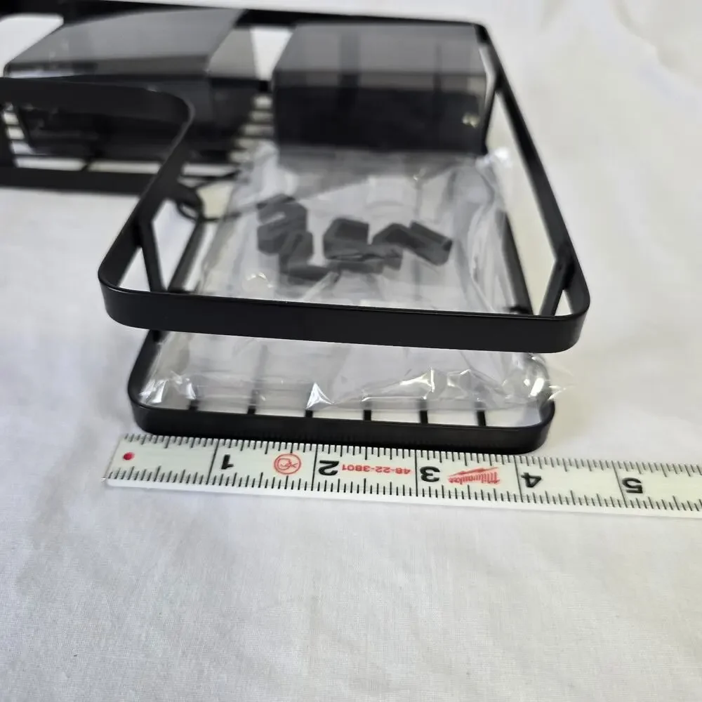 Metal Corner Shower Caddy Black Suitable for Multiple Spaces 2 In Box New